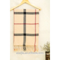 New fashion acrylic checked warm plaid scarf / shawl